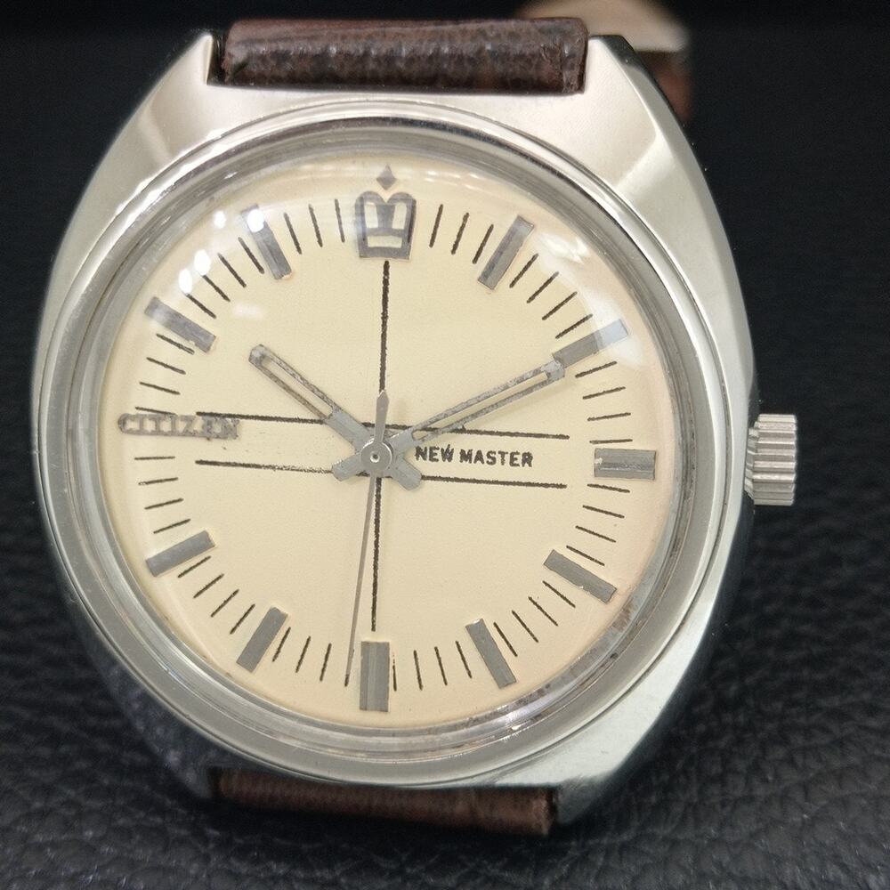 Vintage 1983 Citizen Manual Wound Mens Silver Watch & Silver Accents - Picture 3 of 9